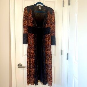 Leopard Print Lace Kimono from HAH Hot As Hell brand Size M